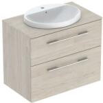 Geberit Selnova Square Set mosdószekrény mosdóval 79x70 cm, két fiókkal, világos hikoridió 502.875. 00.1 (502.875.00.1) - szaniteresklimacenter