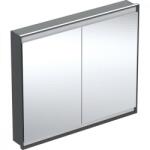 Geberit One 2 ajtós tükrös szekrény ComfortLight világítással 105x90 cm, matt fekete 505.804. 00.7 (505.804.00.7)