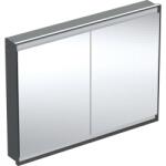 Geberit One 2 ajtós tükrös szekrény ComfortLight világítással 120x90 cm, matt fekete 505.805. 00.7 (505.805.00.7)
