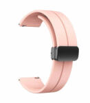  Curea roz pal silicon, inchidere magnetica pentru smartwatch 22mm - ceas-shop