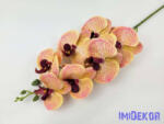  Gumis orchidea 7 fejes ág 77 cm - Krém-Rózsaszín Cirmos