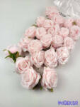  Rózsa selyemvirág fej 6 cm - Babarózsaszín 600