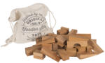 Wooden Story Cuburi în pungă de bumbac XL - 50 buc - Natural (P01366)