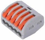  Wago jellegű oldható vezetékösszkötő 222-415, 5 pólusú. 250V, 32A, 5*08-4mmm. 10db felett -10%, 20db felett -15% (LLSZW5UN222415)
