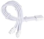 SilverStone Cablu prelungitor Silverstone 8-pini EPS la 8-pini (4+4) EPS12V, 16 AWG, 30cm, cleme incluse, White, SST-PP07E-EPS8W-V2