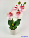 Cserepes gumi orchidea 39 cm - Fehér-Rózsaszín