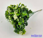  Bogyós 5 ágú kötegelt rezgő csokor 26 cm - Krém