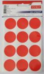 Tanex Etichete autoadezive color, D32 mm, 120 buc/set, Tanex - rosu fluorescent (TX-OFC-133-RE) - officeclass