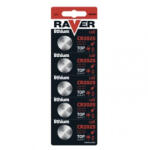 RAVER Lítium gombelem CR2025 5db/bliszter (B7325) - webshop