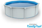 Pontaqua Family Pool kerek 4, 6 x 1, 2 fehér, 0, 4mm PVC fólia, 2 gégecső, szkimmerrel, befúvóval (MSA 103)