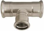  Bänninger 76mm*35mm*76mm szűkített T-idom, INOX (rozsdamentes), SS 304, Hőszivattyús és fűtési rendszerekhez