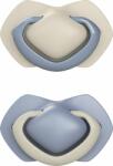 CANPOL BABIES Szimmetrikus szilikon cumi készlet Könnyű tapintású 6-18m Tiszta kék szín (AGS22-656_BLU)