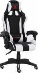 Pepita SmileGAME Xtreme Gamer szék nyak- és deréktámasszal - fekete-fehér (SG-0002)