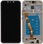 Huawei Mate 20 Lite (2018), SNE-LX1 SNE-LX2, Maimang 7 (2018), SNE-AL00 előlap keret, lcd kijelző és érintőpanel, arany (OEM)