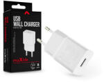 MaxLife USB hálózati töltő adapter - Maxlife MXTC-01 USB Wall Charger - 5V/1A - fehér (TF-0010)