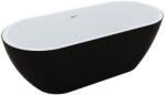 M-Acryl Romantika szabadonálló kád 170x75 cm fekete/fehér