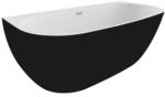 M-Acryl Avalon kád 160x80 cm matt fekete/fehér