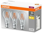 OSRAM 3PAK LED izzó B22d A60 7W = 60W 806lm 2700K 360° izzószál OSRAM (4058075819498)