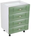 Spectral Mobila Corp inferior 60 cu 4 sertare Zebra MDF Verde drept