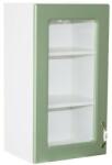 Spectral Mobila Corp superior 40 vitrina cu 1 usa Zebra MDF verde drept
