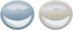 Nuk Силиконови залъгалки NUK - Mommy Feel, 0-9 месеца, 2 броя, Синя и Сива + кутийка за съхранение и стерилизация (10175313)