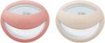 Nuk Силиконови залъгалки NUK - Mommy Feel, 0-9 месеца, 2 броя, Розова и Бежова + кутийка за съхранение и стерилизация (10175312)