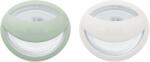 Nuk Силиконови залъгалки NUK - Mommy Feel, 0-9 месеца, 2 броя, Зелена и Бяла + кутийка за съхранение и стерилизация (10175310)