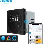 LIVOLO C7TMECB LIVOLO EC okos érintős szobatermosztát, 240V 16A, fekete (C7TMECB)