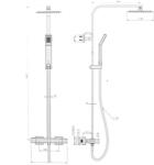  Sistem de dus Kadda SH3500-3, cu termostat (3038224)