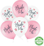 PartyPal Bride to be latex lufi, virágos, 6 db/csomag