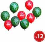 Family Collection Lufi szett - piros-zöld, karácsonyi motívumokkal - 12 db / csomag (58752) - veszekvalamit