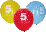 WIKY Felfújható léggömb 30cm - 5 db-os készlet, 5-ös számmal (WKW009917)