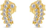 Brilio Silver Stílusos aranyozott fülbevalók cirkónium kövekkel EA358Y - vivantis