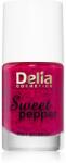 Delia Cosmetics Sweet Pepper Black Particles körömlakk árnyalat 05 Raspberry 11 ml