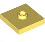 LEGO® 87580c103 - LEGO élénk világos sárga lap 2 x 2 méretű, közepén egy bütyökkel (87580c103)