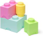 Room Copenhagen LEGO memory block multi pack 4 pieces, storage box (light green, size L) (40150802)