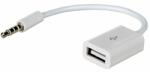 Akyga AK-AD-24 USB/MiniJack 15cm Adapter White (AK-AD-24) - pcland