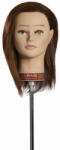 L'image Leoni modellező babafej 25cm természetes sötétszőke hajjal (1204)