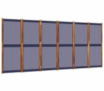vidaXL sötétkék 6 paneles térelválasztó 420 x 180 cm 4003362
