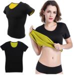 Verk Group Női neoprén fitness rövid ujjú póló, L méret, fekete