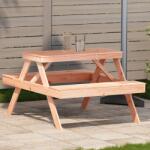 vidaXL Маса за пикник 105x134x75 см дугласко дърво масив (832570)
