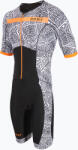 ZONE3 Combinezon de triathlon pentru bărbați ZONE3 Activate+ Kona Speed Short Sleeve Trisuit blak/white/orange
