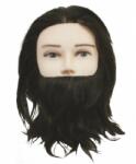 Calcagni férfi szakállas babafej humán hajjal, 18 cm