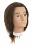Hair Tools Bobby férfi babafej humán hajjal, 23-26 cm