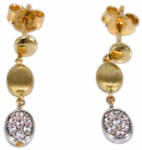 Ékszershop Bicolor köves matt arany fülbevaló (1267010)