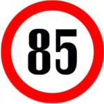  Sebesség korlátozó matrica 85 13cm
