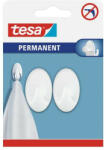 TESA Műanyag akasztó, öntapadó, ovális, S méret, TESA, fehér
