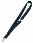 Durable Névkitűző textilszalag Durable 44 cm karabinerrel fekete (813701) - argentumshop