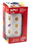Apli Fejlesztő matricák, 20mm, zöldség, APLI Kids "Stickers", vegyes minták, 900 etikett/tekercs