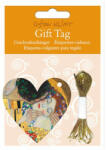Fridolin Ajándékkísérő kártya Fridolin Gustav Klimt 'A csók' szívalakú 10 db/csomag (11483)